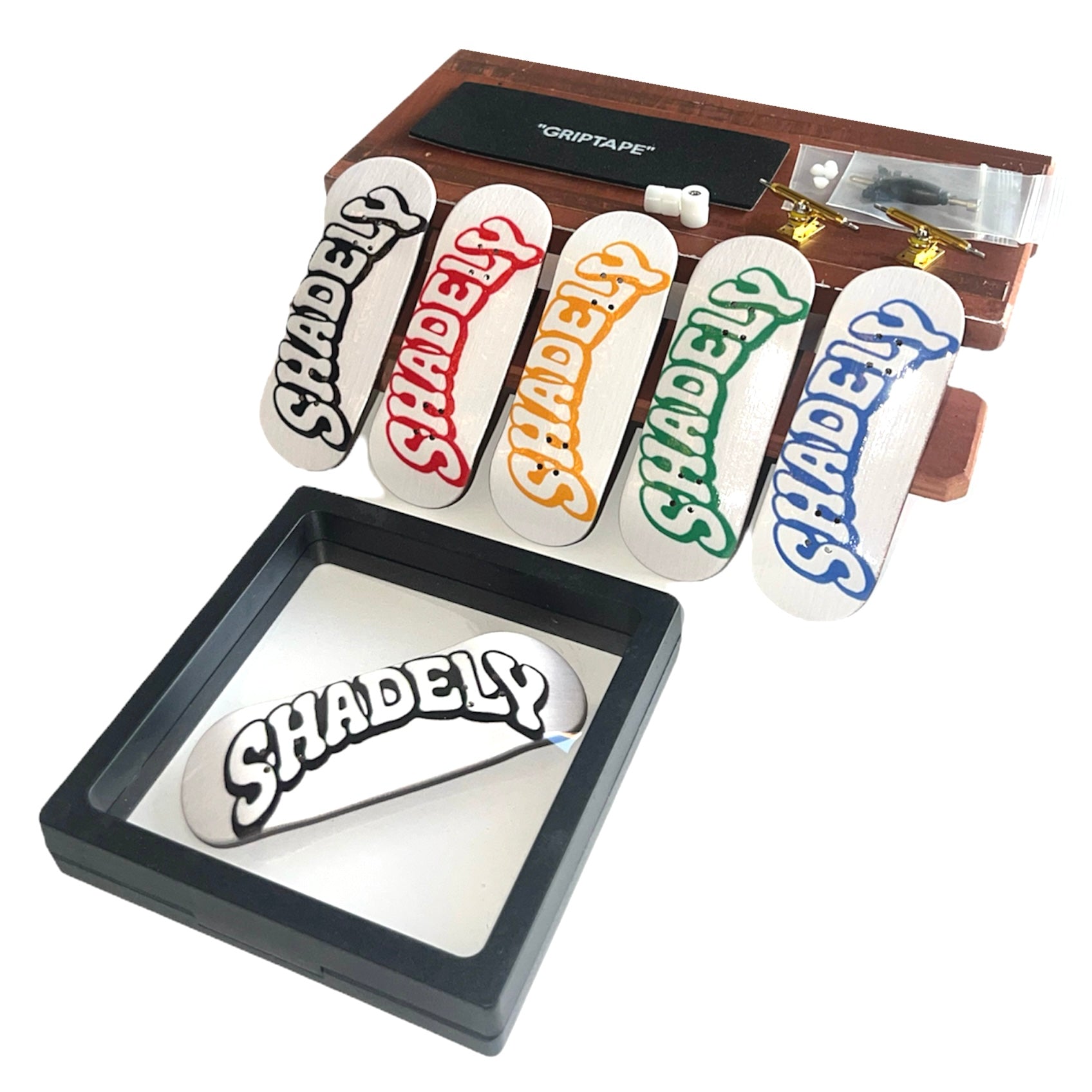 Shadely Yellow Team Fingerboard Complete + Collector Frame