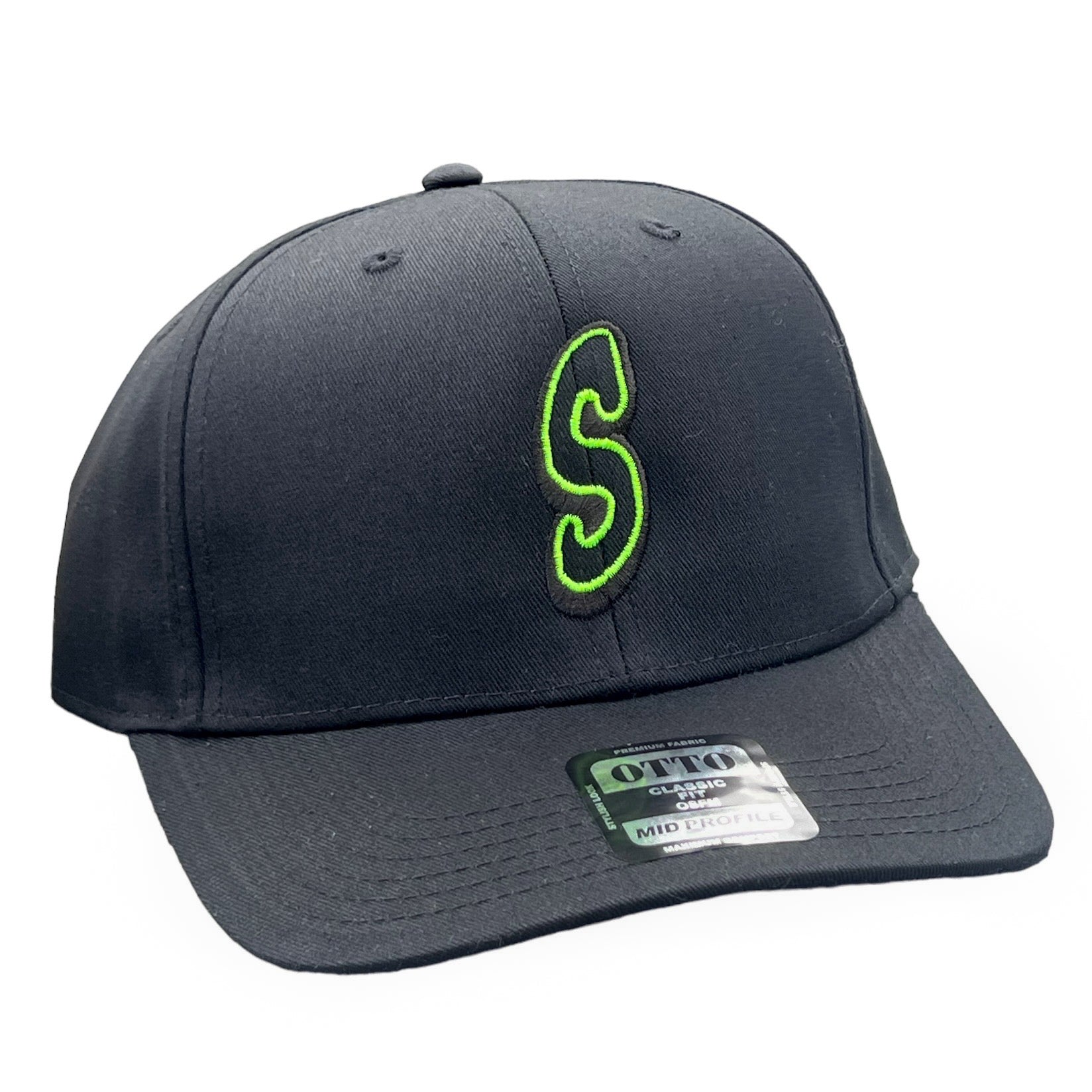 Shadely S Logo Hat Black/Green/Black